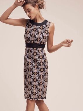 hd in paris lace dress Anthropologie HD in Paris Cabernet Lace Dress Size 2